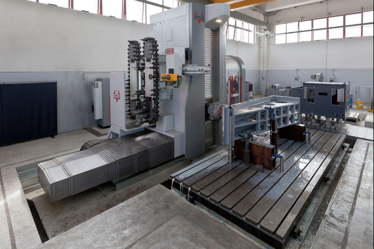 Machine showing the table size of 6.0m x 2.0m capability